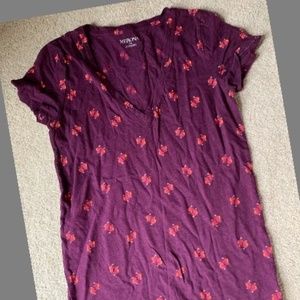 Merona Purple V-neck top